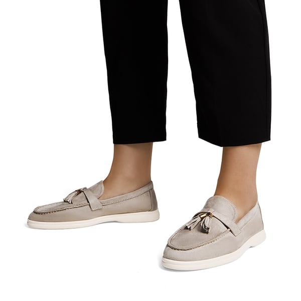 Slip On Casual Loafers - GREY-SUEDE - 1